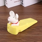 Creative Cartoon Black Mouse Shape Use Door Stopper Home Decoration (White)