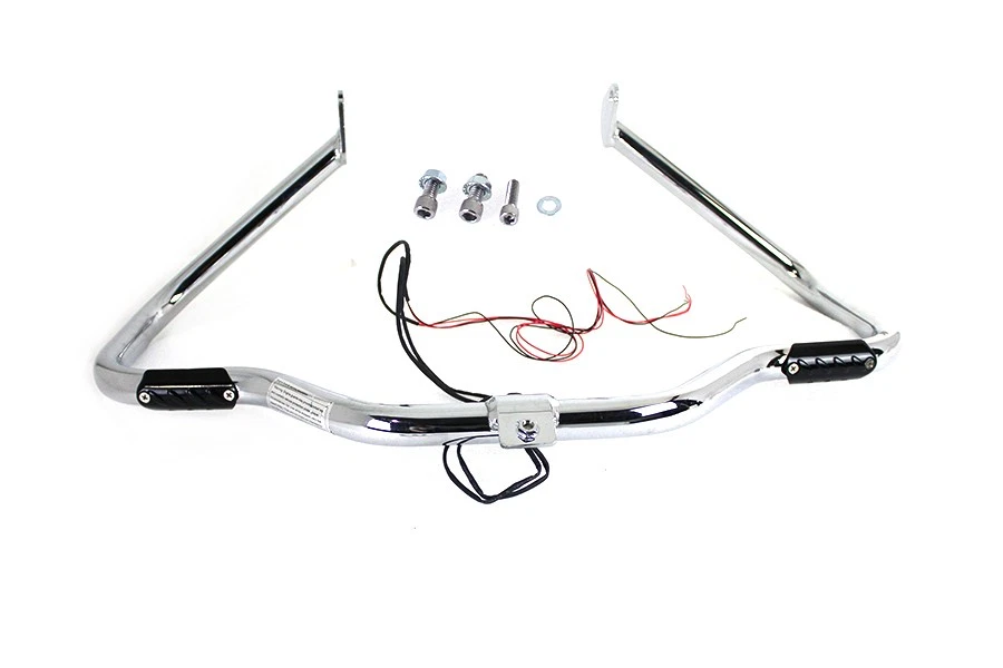 Barra de señal de giro delantera cromada para Harley Davidson Foto 4 de 4