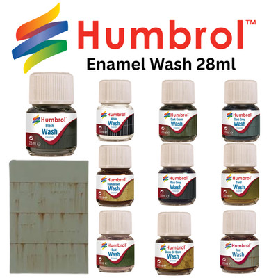 Humbrol ENAMEL WASH 28ml Farbpalette Weathering Pigment Lackwäsche