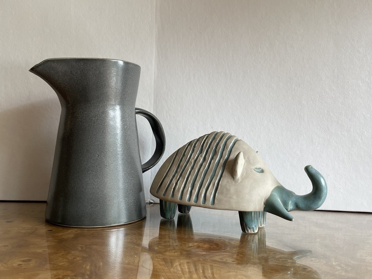 1960s Vintage Bennington Pottery Animal Bank & Pitcher By David