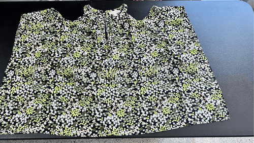 Top fazzoletto da donna Michael Michael Kors orlo limeato brillante taglia 1X nuovo con etichette P1-103 - Foto 2 di 13