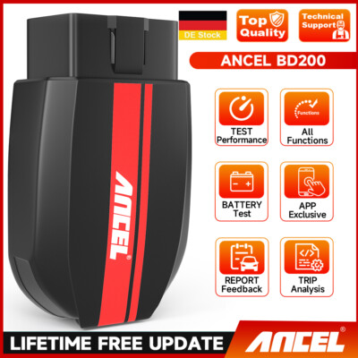 ANCEL BD200 Bluetooth Profi KFZ OBD2 Diagnosegerät Batterietester Motor prüfen