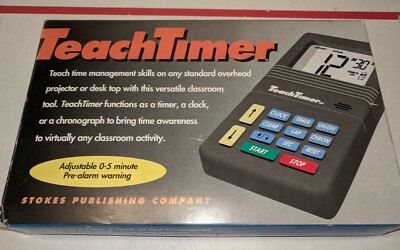 Stokes 229 TeachTimer Overhead Clock Timer Chronograph Classroom or Outdoors NEW