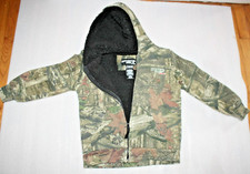 Mossy Oak Break Up Infinity Camouflage Hood Warm Jacket Fleece lined M Boys 8 