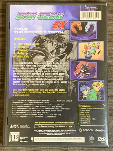 Star Ocean EX Vol 2 The Dragon's Teeth DVD - Picture 2 of 2
