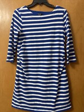 Gap Maternity Blue White Striped Cotton Knit Dress Size Small Super Soft