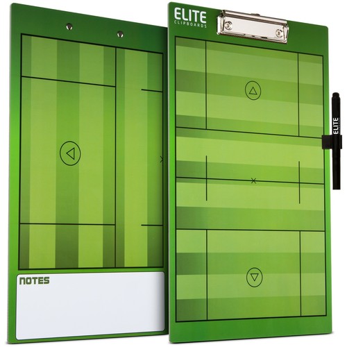 Elite Clipboards Double Sided Dry Erase Coach Lacrosse Marker Board