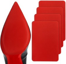 Red Sole Protectors, 4 Pcs Self-Adhesive Shoe Bottom M, 6" by 4", Red 