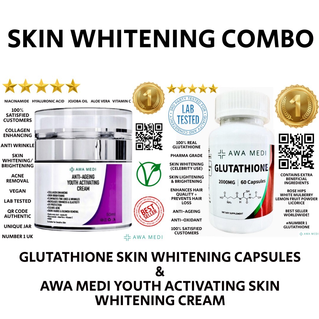 CREMA BLANQUEADORA DE LA PIEL GLUTATIÓN CÁPSULAS BLANQUEADORA FACIAL CREMA BLANQUEADORA
