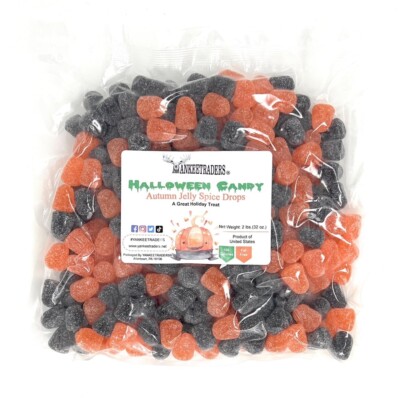 YANKEETRADERS  Autumn Spice Drops, Black & Orange, 2 Pound~ FREE SHIPPING