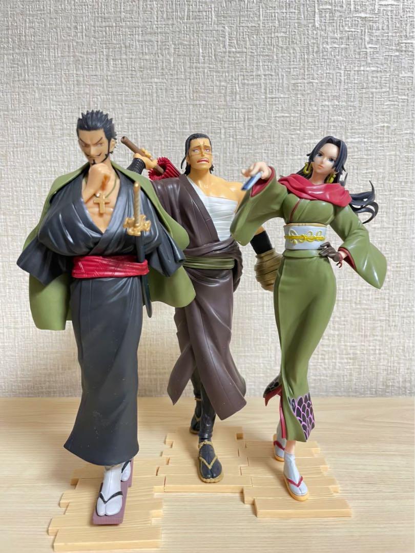 ONE PIECE Figure lot of 3 Banpresto Hancock Mihawk Crocodile Wano