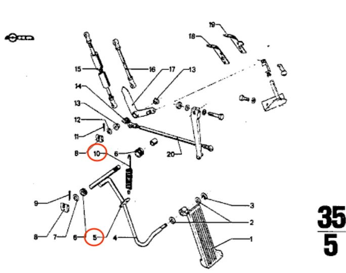 BMW E9 2500CS 3.0CSI E3 2500 3.0S BAVARIA E12 E23- JUEGO CAJA PEDALES Foto 3 de 4