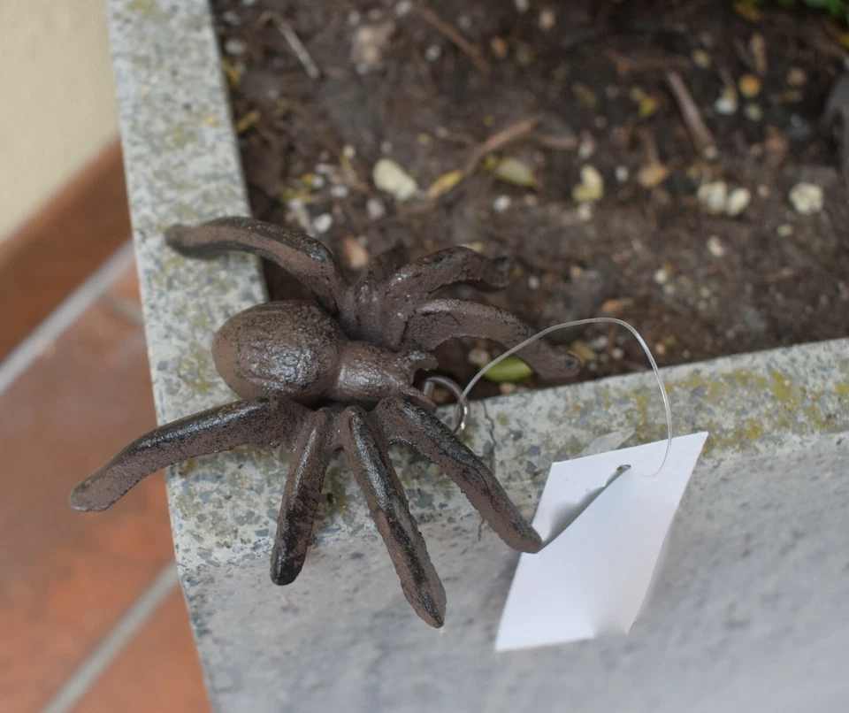 Gusseisen Spinne Frosch Eidechse Deko Figuren Figürchen Garten Haus Balkon Neu - Bild 4 von 4