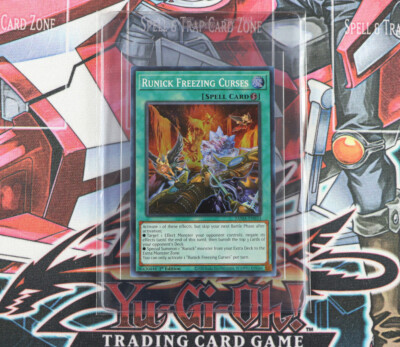Yugioh Spell Card Runick Freezing Curses TAMA-EN033 1st Edition Super Rare  | eBay