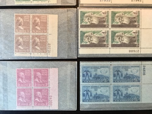 USA 1950s-60s BLOCK STAMPS - 35 Blocks of 4 (140 Stamps) All Different! Lot #5 - Picture 5 of 12