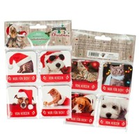 Merry Christmas GeschenkanhäNger 8Er Set Hund & Katze # Tierfreunde Weihnachten