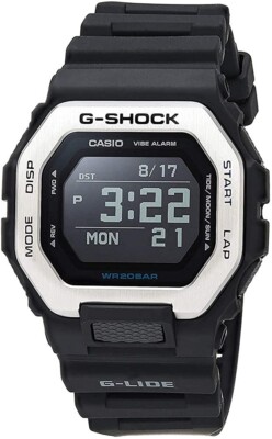 New Casio G-shock GBX-100-1 Digital G-lide Surfers Bluetooth Tide Black Watch