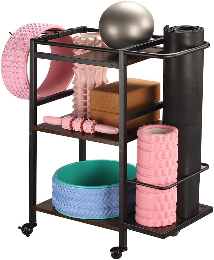 Yoga Mat Storage Rack, Home Gym Rack, Workout Equipment Organizer