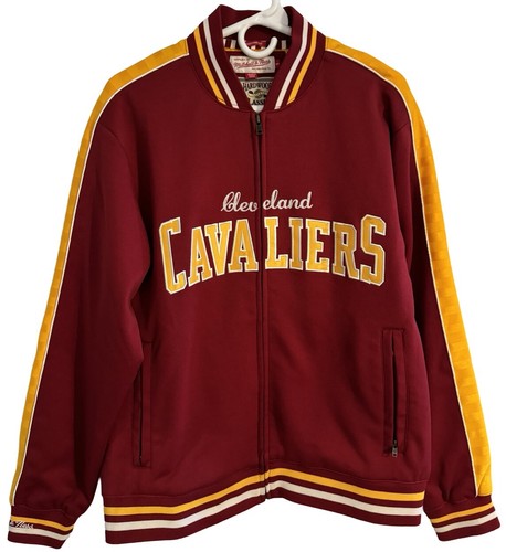 Mitchell & Ness Mens Small Hardwood Classics NBA Cleveland Warmup Satin Jacket
