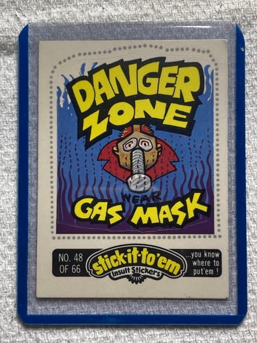 Fleer Stick-it-to-em Boys Wanted/Danger Zone #42/48 Gum Card/Sticker 1976 VG+/NM - Picture 1 of 2