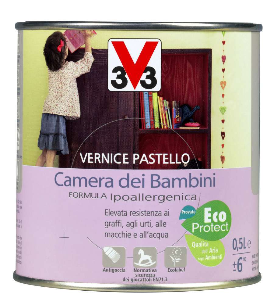 VERNICE PER LEGNO - VERNICE PASTELLO CAMERA DEI BAMBINI - ARDESIA - 0,5 LITRI