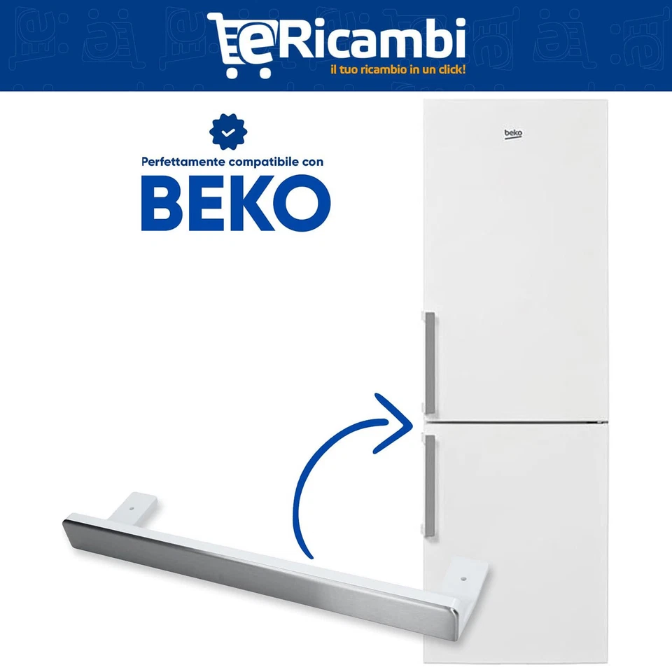 Maniglia Porta Frigorifero Congelatore Beko 324x88x30 mm Alluminio 5907610100 - Immagine 4 di 4