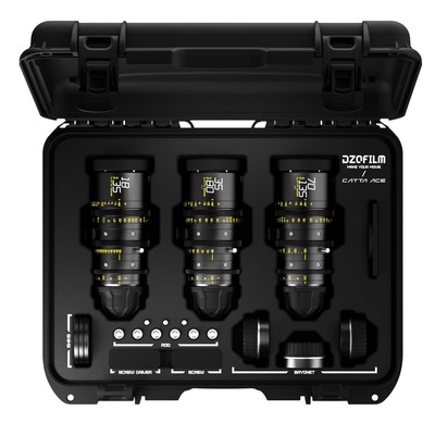 DZOFILM Catta Ace Cine 3-Lens Bundle for PL Mount and Canon EF, Black