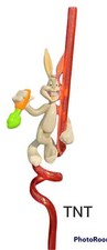 Looney Tunes Bugs Bunny Crazy Straw 12" Red 1987