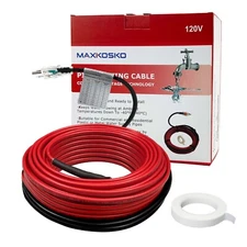MAXKOSKO Heat Trace for Pipe Freeze Protection, Constant Wattage Water Pipe