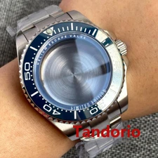 43mm Watch Case Fit NH34 NH35A NH36A MIYOTA ETA 2824 Auto Movement Green Inner