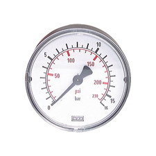 WIKA 111.12 Manometer hinten Klasse 2.5 Ø 40...