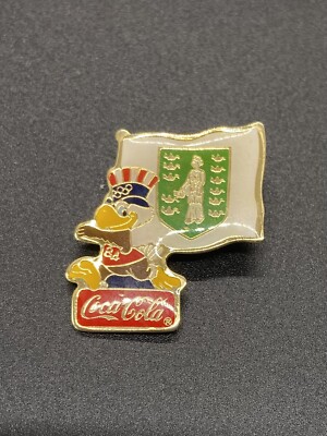 Coca Cola Pin  British Virgin Islands  1984 Olympics International Flag Pin Seri