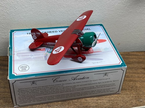 Conoco Collector Series #8 1932 Lockheed Vega 5C Special Airplane Bank - Picture 12 of 12