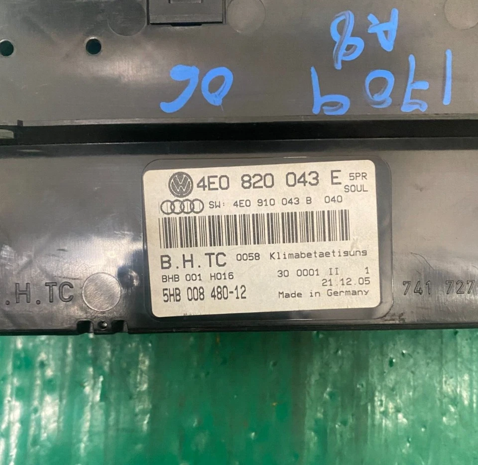 2003-2005 Audi A8 Quattro AC aquecedor controle climático 4E0 820 043 E - Imagem 4 de 4