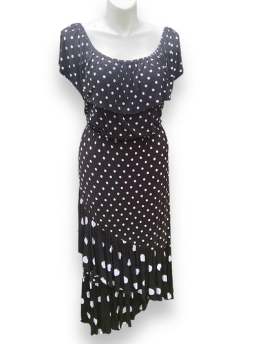 Lane Bryant Womens Short Sleeve Ruffle Polka Dot 22 24 Dress - Picture 3 of 10
