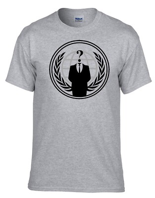 Anonymous Emblem Logo Graue T-Shirt -006_Grau