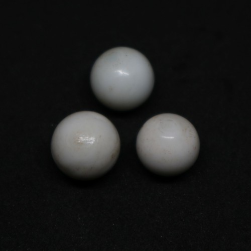 3 Handmade German White Opaque Marbles 9/16 inch - Picture 2 of 2