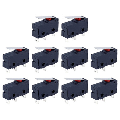 10-Pack  KW12 KW11 Micro Switch Limit Switch 3Pin 5A 125V Hinge Lever DC N/O N/C