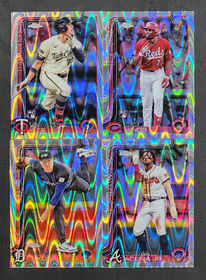 2025 Topps Chrome RAYWAVE REFRACTORS 201-300 You Pick - 2 Card Minimum