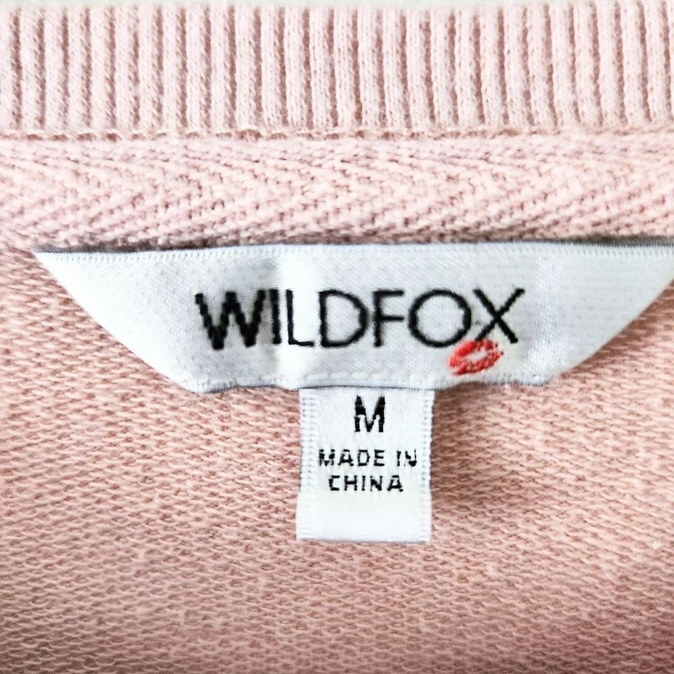 Sudadera Wildfox But First Cocktails Rosa Mangas Cortadas Para Mujer Mediana Foto 2 de 4