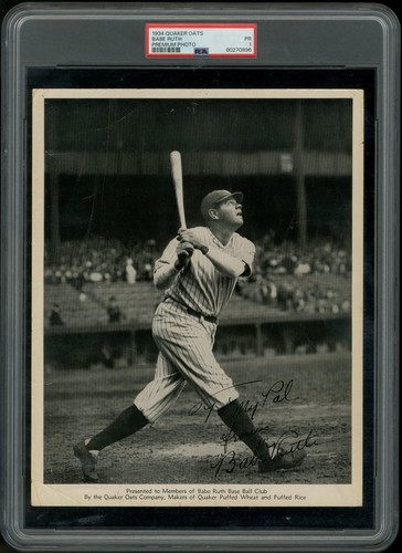 1934 Quaker Oats Premium Babe Ruth PSA 1 (POOR) NY YANKEES HOF