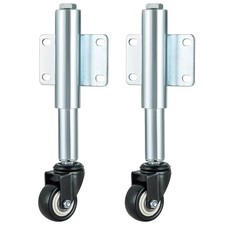 2" Spring Loaded Gate Caster, 2 PCS 2-1/2" Heavy Duty Farm Gate Wheels, 4 Holes
