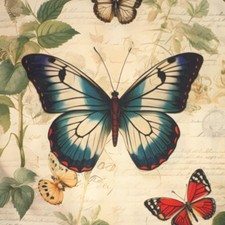 Double sided ButterfliesFloral Pattern Pillow Cover with Theme Print 2 