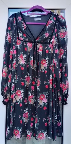 Beautiful Boho Floral Lined Dress, Size 14 ๐คโค๏ธ๐๐งก๐ค - Picture 1 of 5