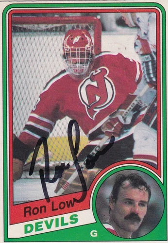 RON LOW   Authentic Signed Autograph 1984 OPC New Jersey Devils NHL Hockey Card