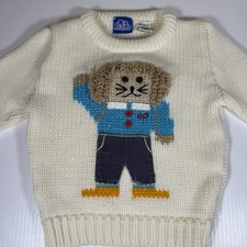 Vintage Ocean Pacific Kids Size 4T Knit Sweater Lion