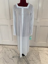 Hanro of Switzerland NWT Nightgown Women  s S Long Sleeve Light Blue