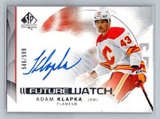 Adam Klapka  2024-25 sp Authentic Rookie Future Watch Auto 546/599