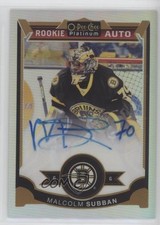 2015-16 O-Pee-Chee Platinum Rookie Auto Rainbow Malcolm Subban #161 Auto f7p