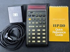 HP 80 Business Calculator w/ Power Supply  Quick Reference Guide - Tested Works